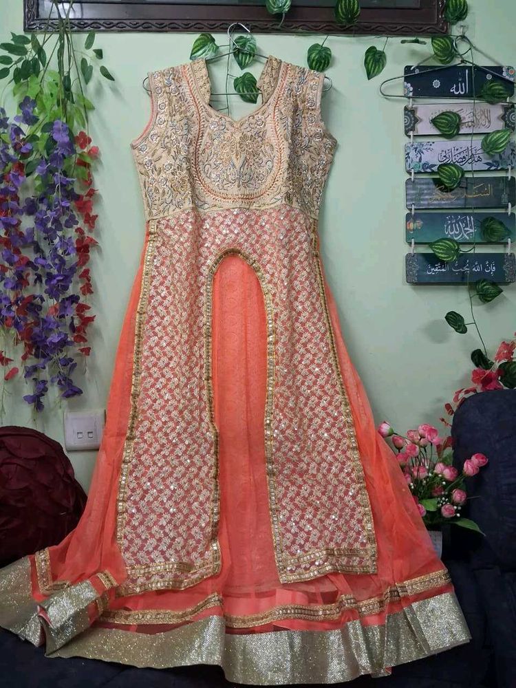 Elegant Peach gown L size