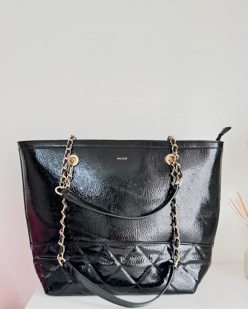 Black Aldo Tote Bag With Zip