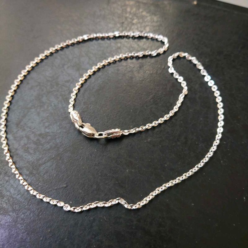 SR91 Pure Silver Snack 🥨 Chain  20"inc
