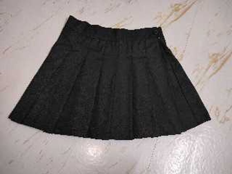 Black Pleated Mini Skirt