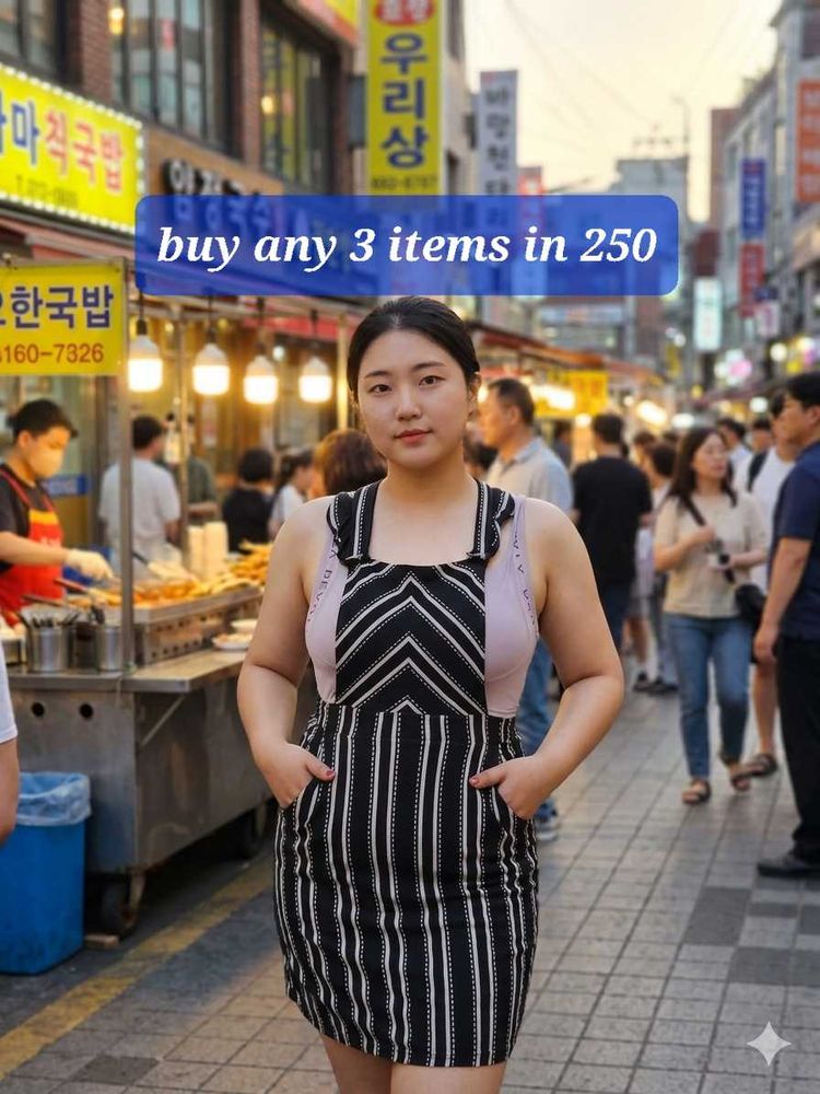 Striped Pinafore Dress