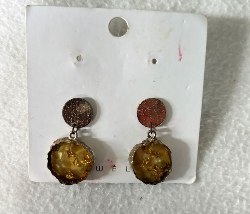 Unique Textured Drop Earrings