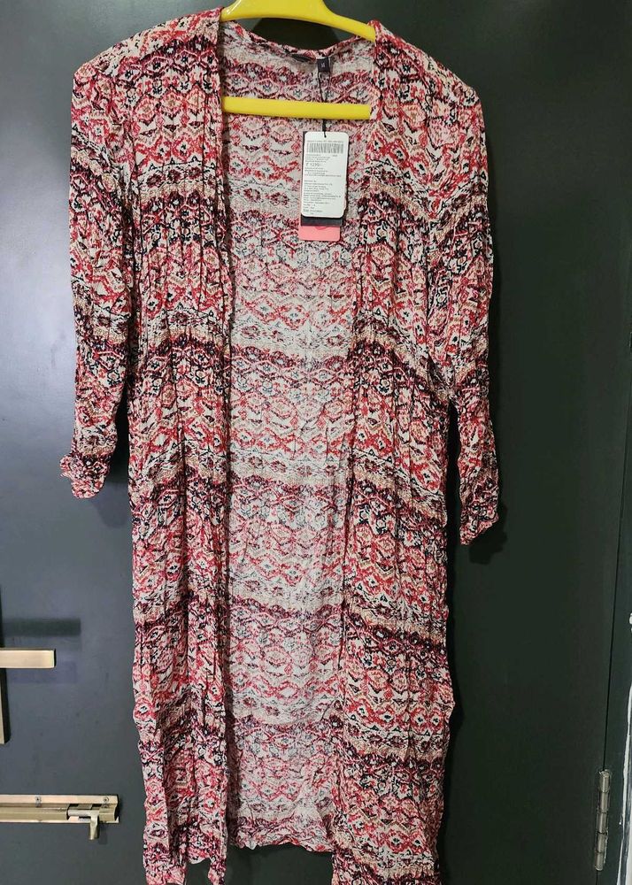 Boho Print Long Kimono Cardigan
