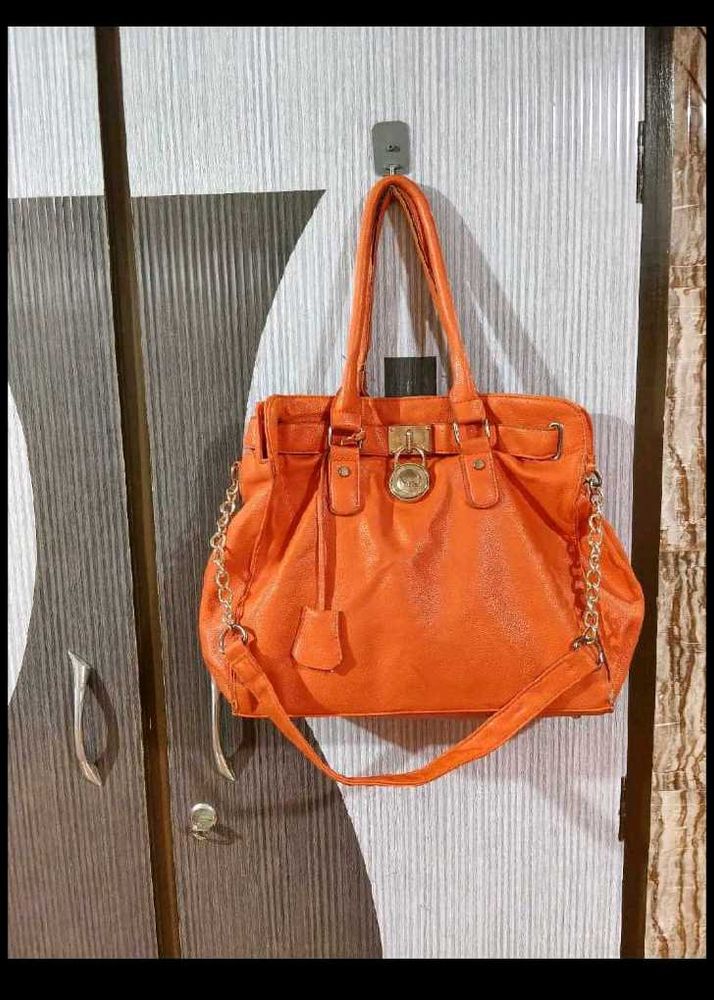 Chic Orange Handbag