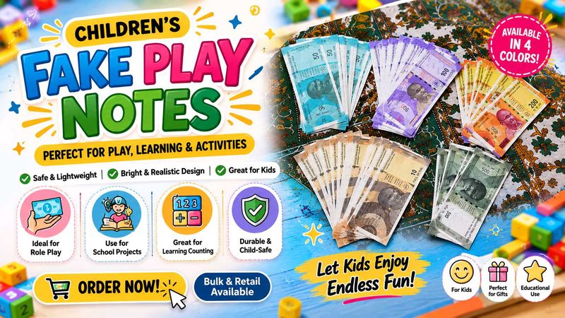 Children's Fake Play Notes 45 pice