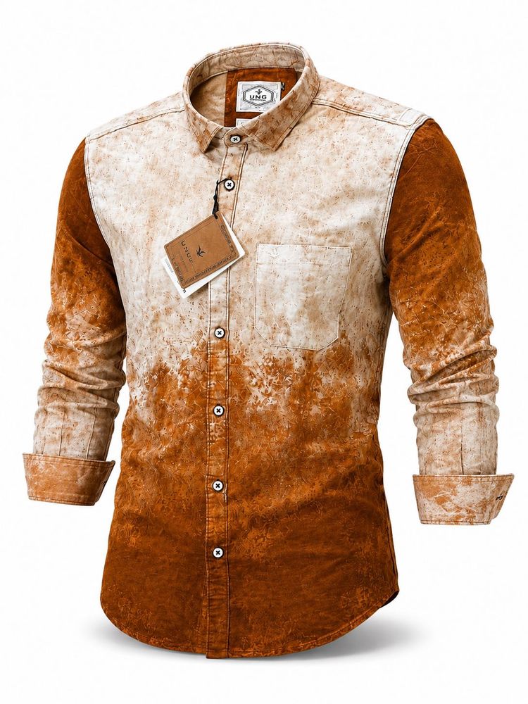Men's Stylish Ombre Wash Shirt