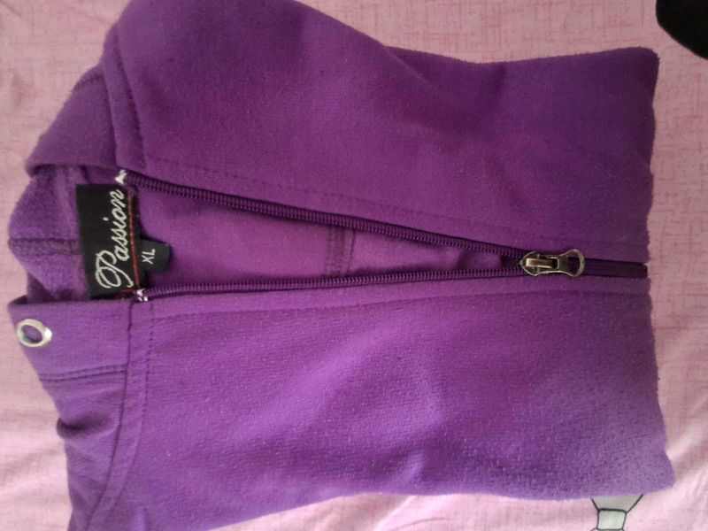 Purple Fleece Zippered Top