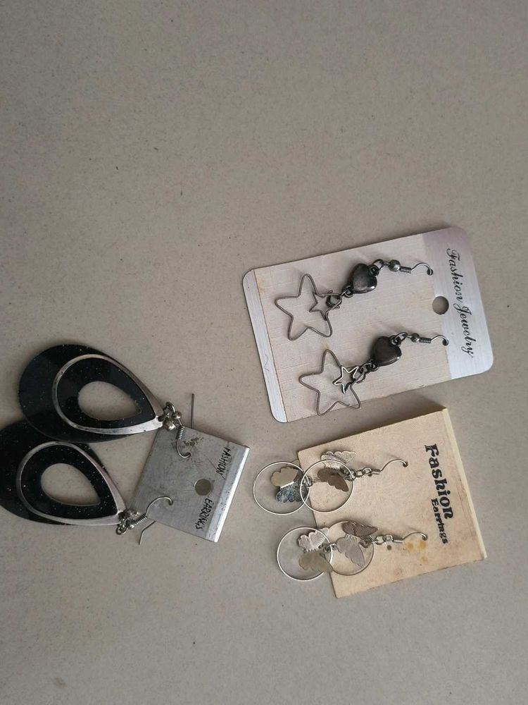 Assorted Fashion Earrings Set &amp; Half Heart Ring