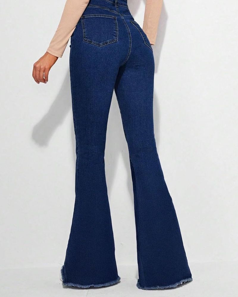 navy blue bootcut jeans