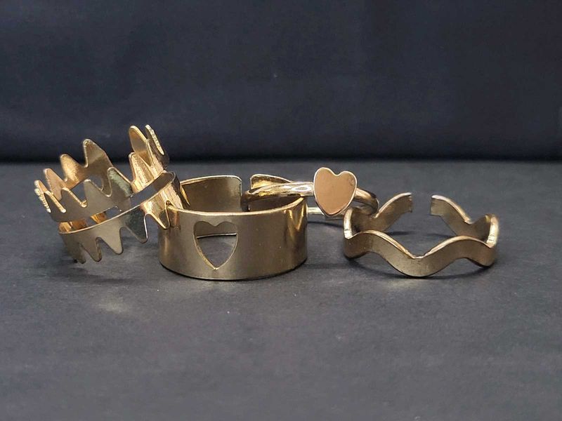 Heart Ring Set Of 4