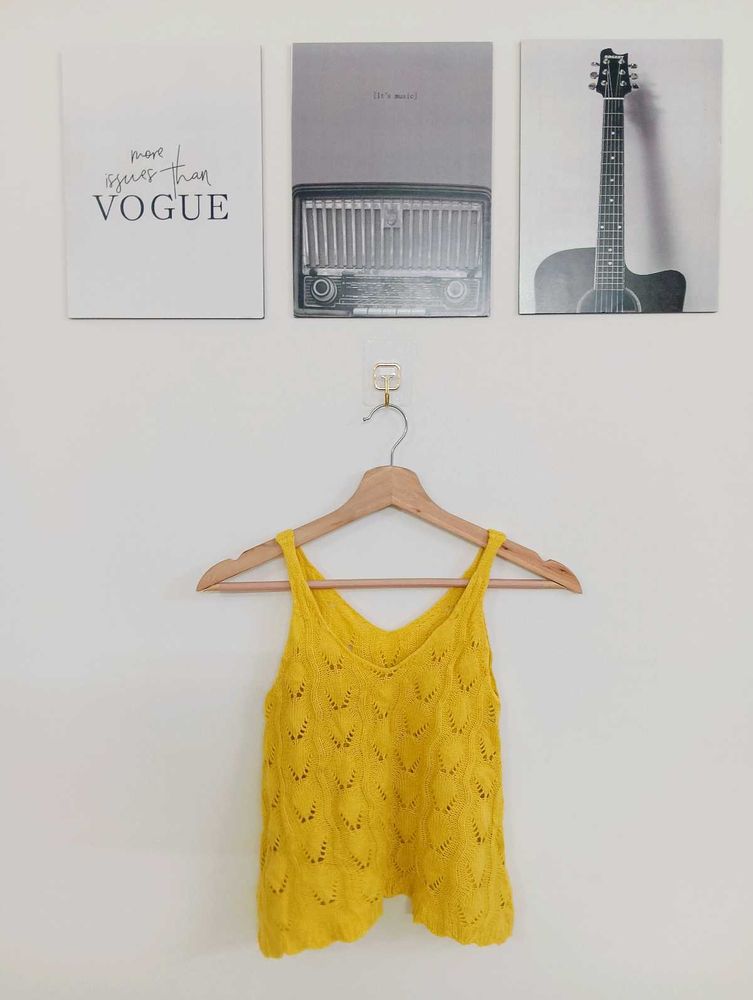 Yellow Knit Tank Top
