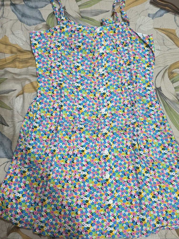 Cute Floral Print Summer Dress