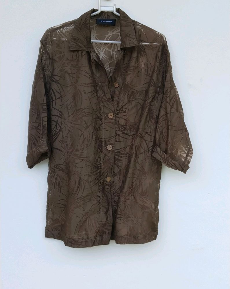 Brown Botanical Top