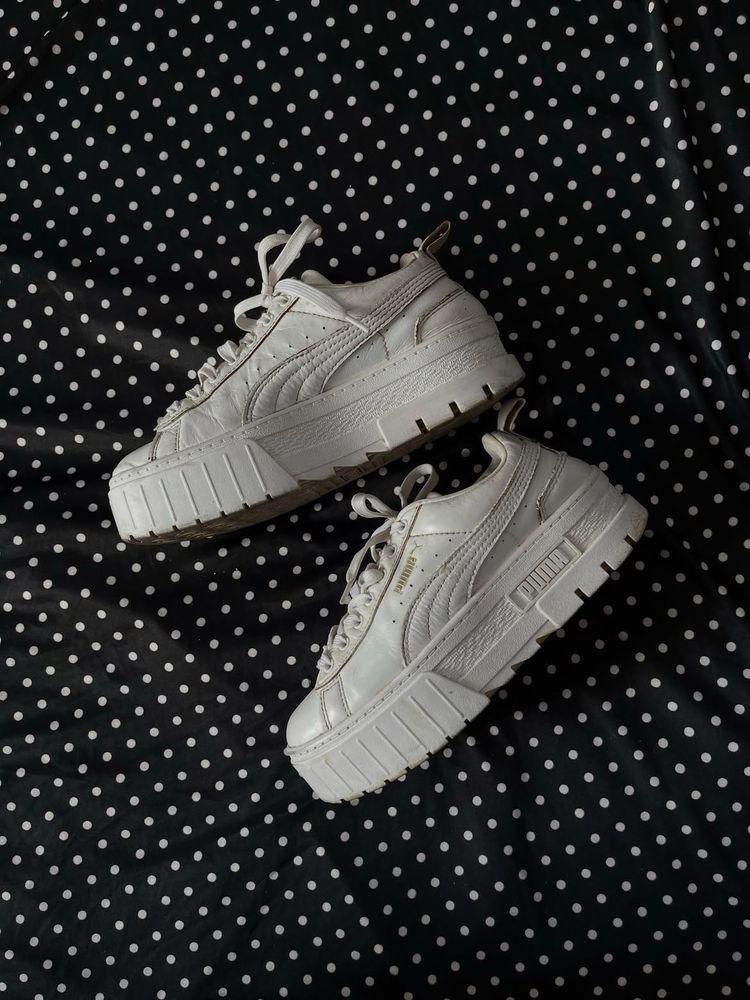 Puma White Platform Sneakers