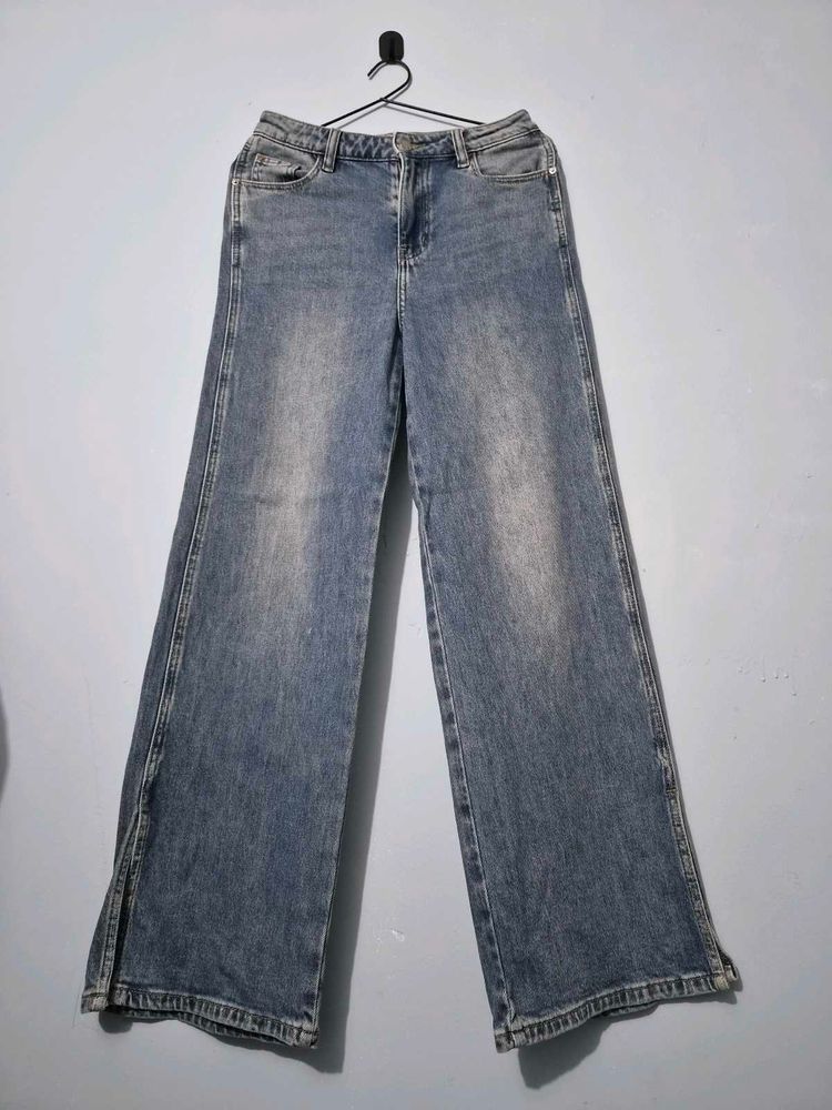 Wide Leg Denim Jeans