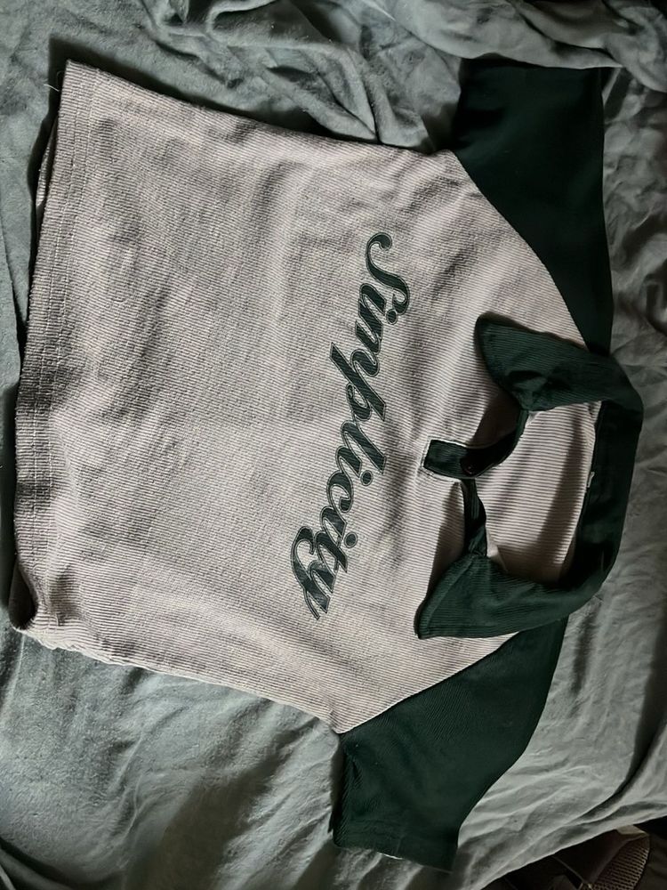 Cute "Simplicity" Colorblock Top
