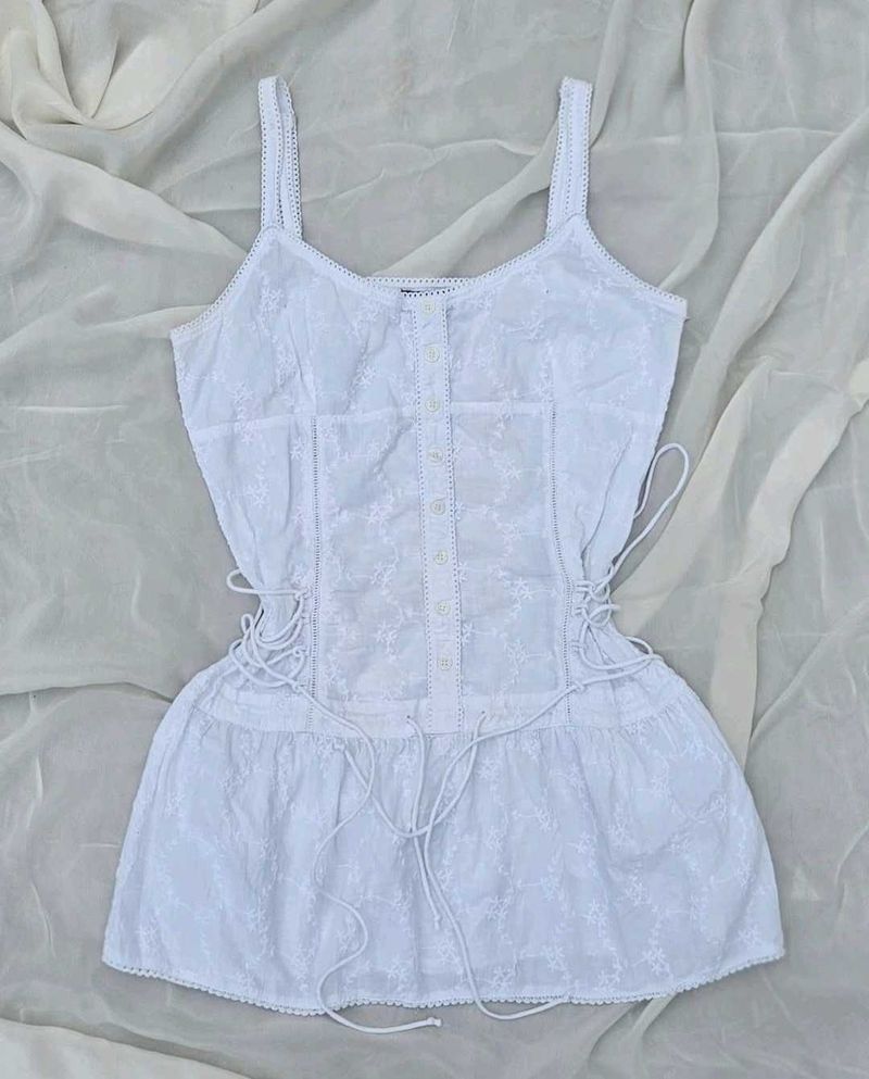 Soft Cotton White Chikankari Top