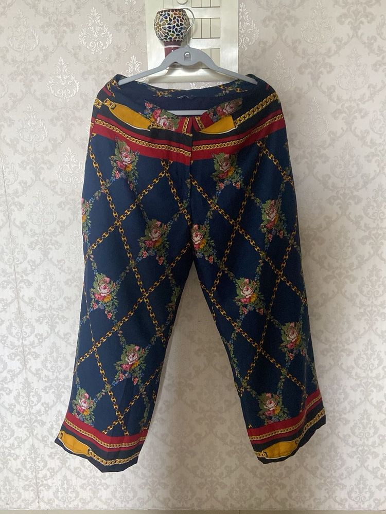 Boho Floral Print Palazzo Pants