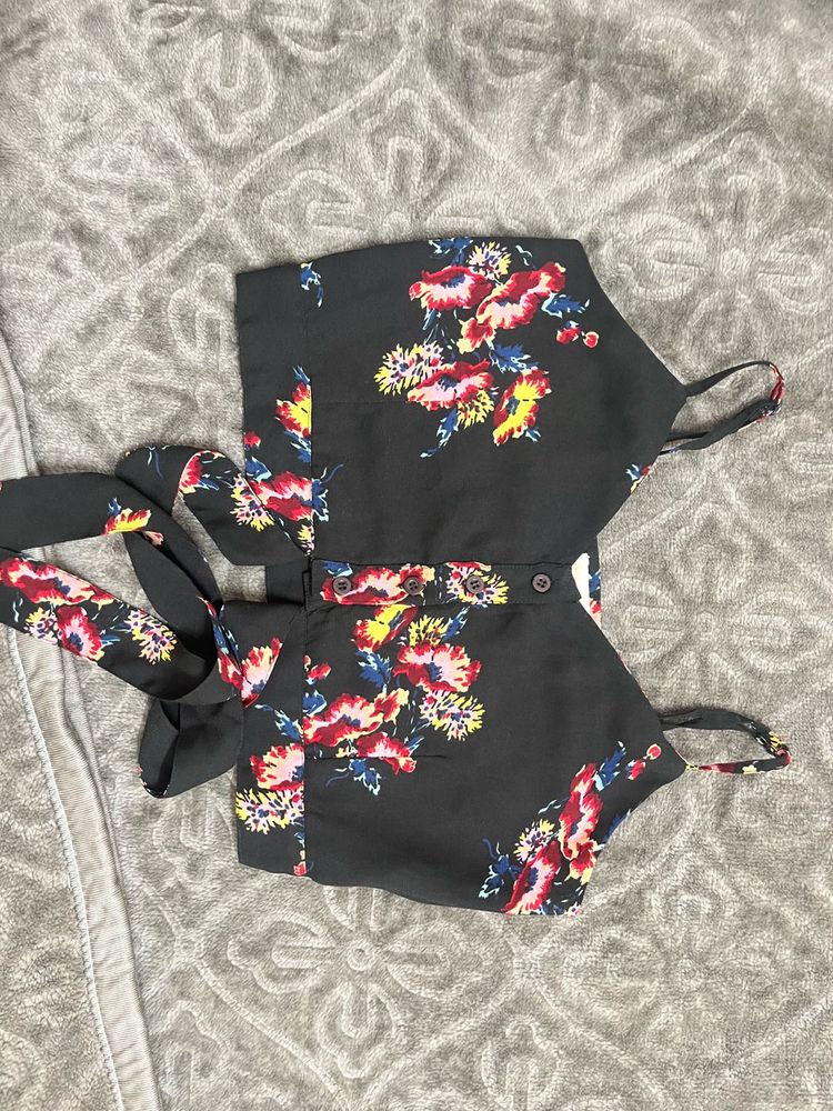 Floral Tie-Up Top