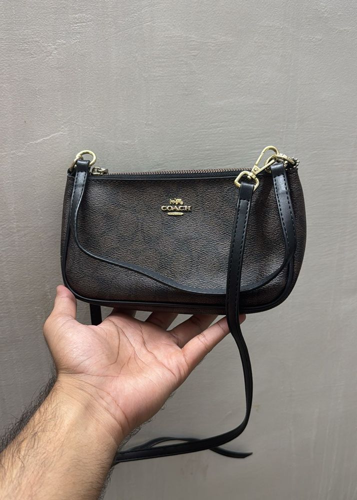 Coach Signature Monogram Shoulder Sling Bag