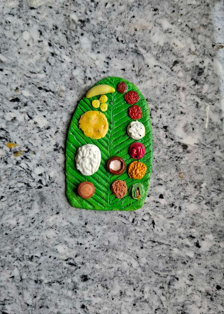 Miniature Indian Feast on Banana Leaf