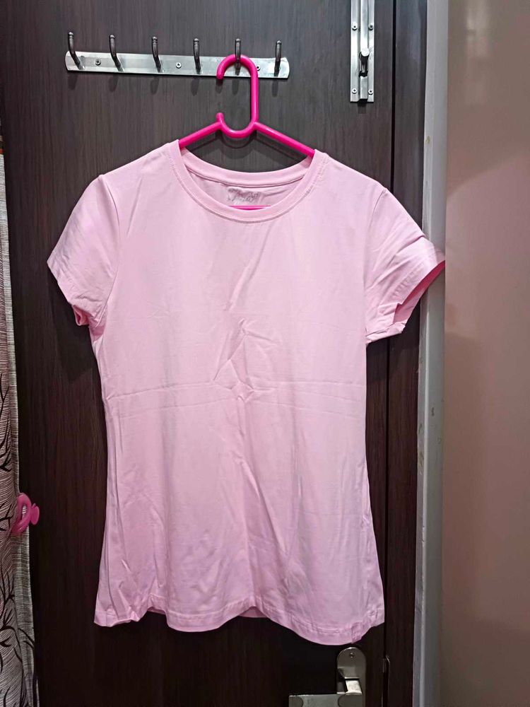 Pink Crew Neck Tee