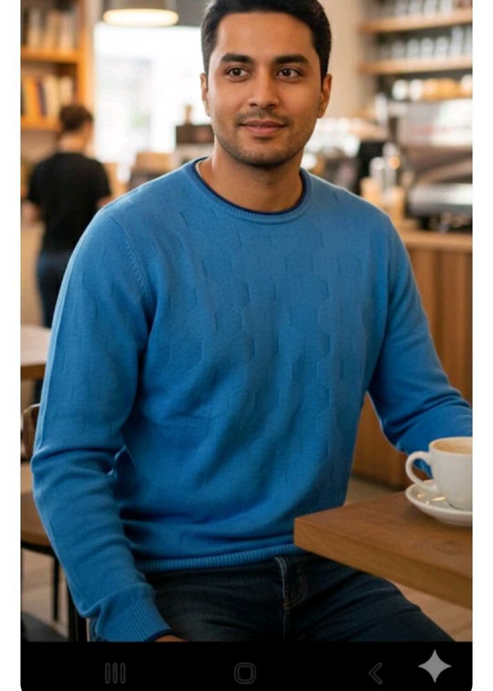 Sky Blue Pullover Sweater