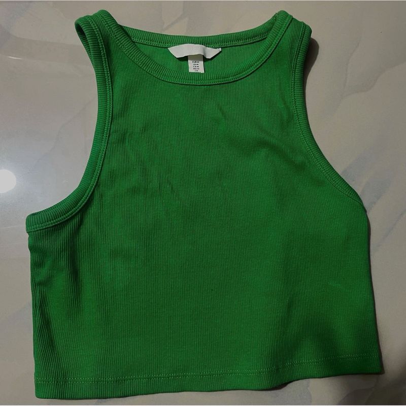 Ribbed Green Tank Top