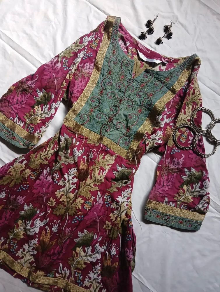 Y2K Patchwork Short Kurta