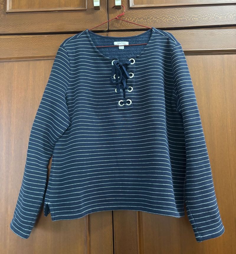 Nautica women striped sweatshirt