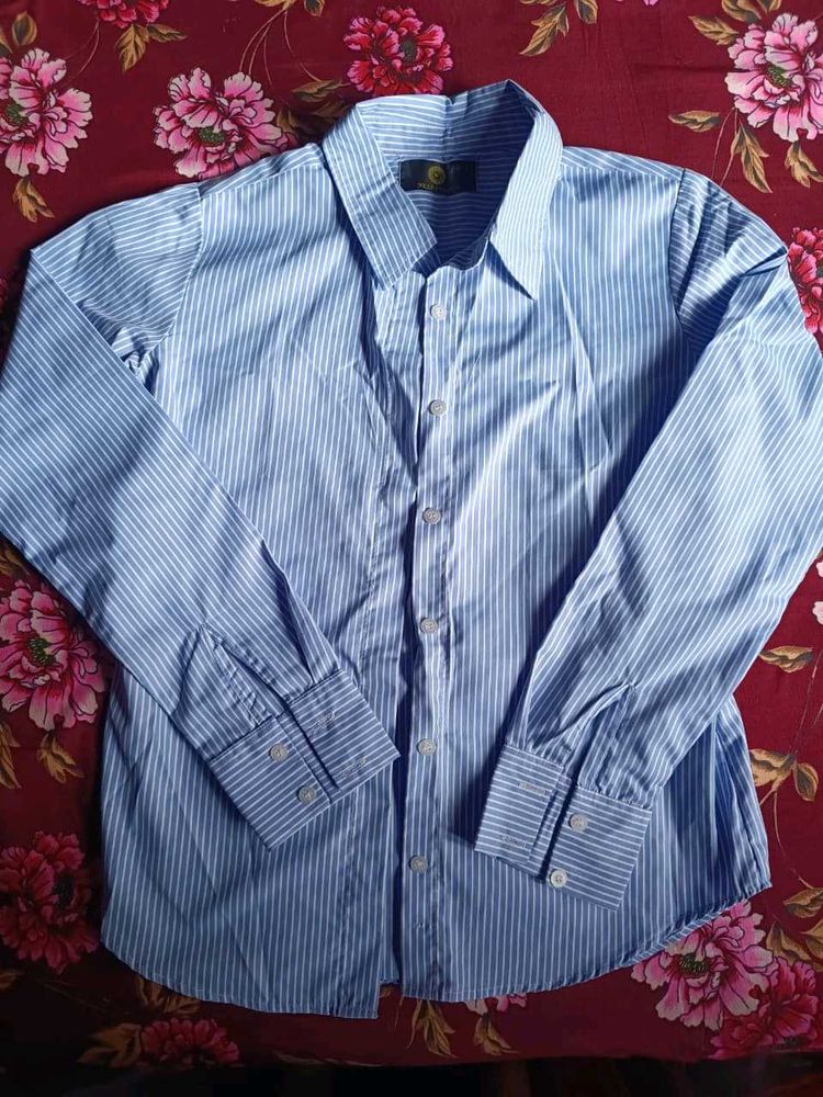 Chic Blue Striped Shirt