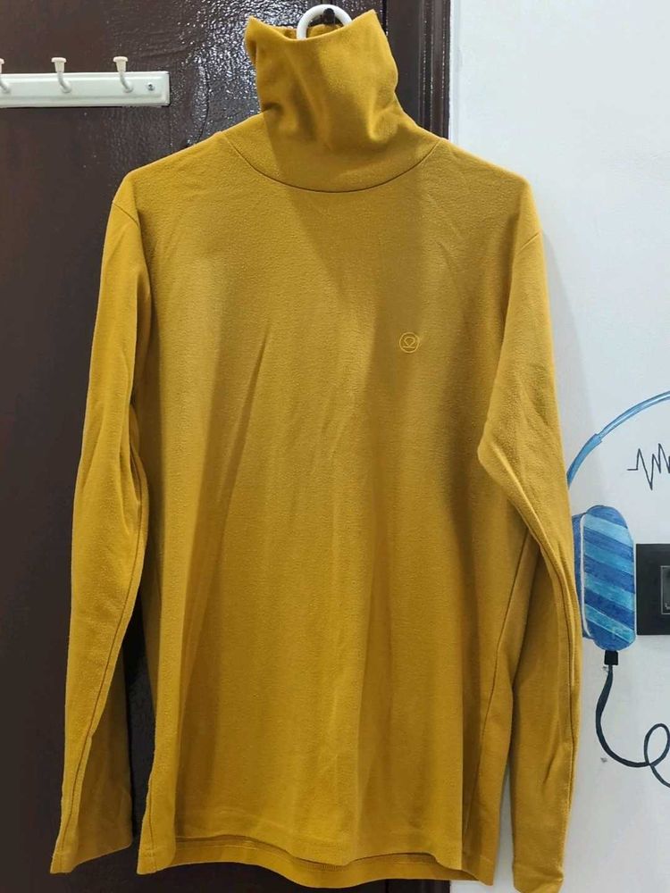 Mustard Yellow Turtleneck Top