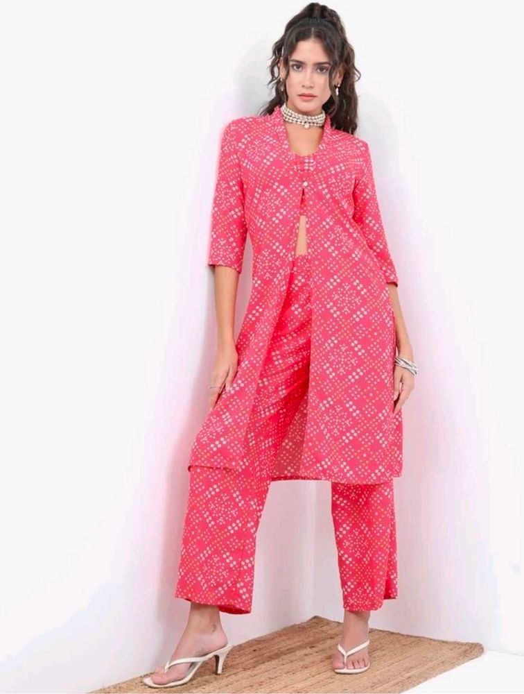 Stylish Pink Ethnic Co-ords Set
