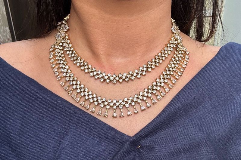 Antique Finish Two-Layer Necklace Set ❤️