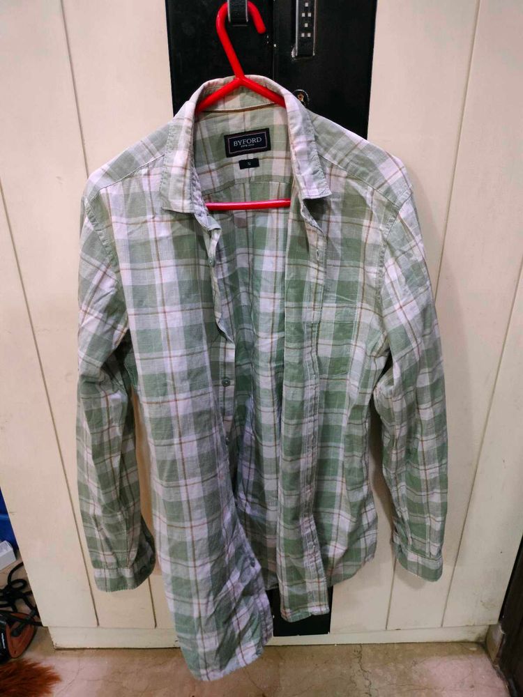 BYFORD Men's Plaid Button-Up Shirt