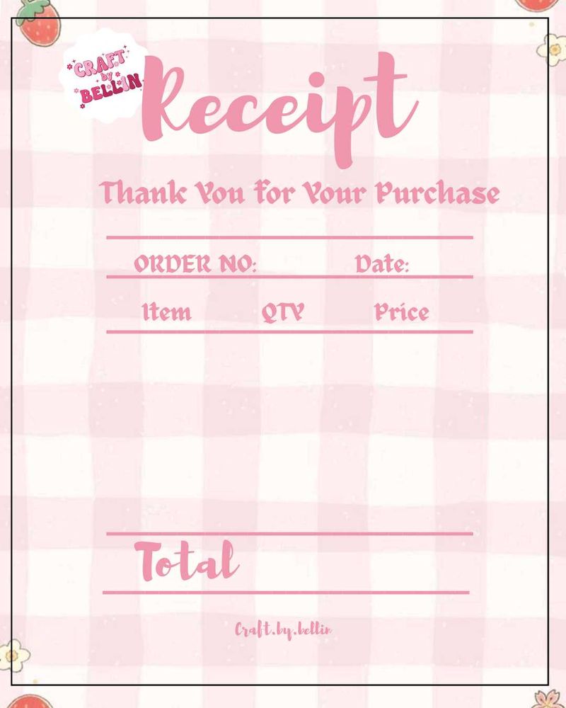 Asthetic Reciept for your small business