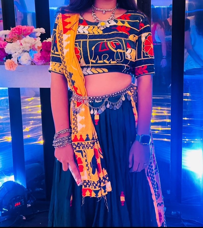 Yellow&amp;green Chaniya Choli