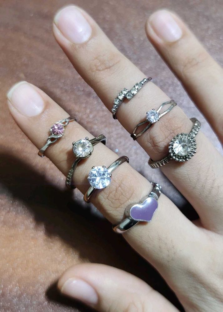 Set of 7 Various Rings