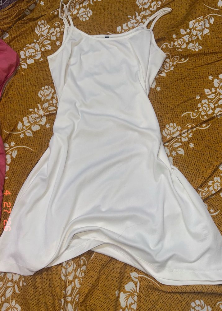 Classic White Spaghetti Strap Dress