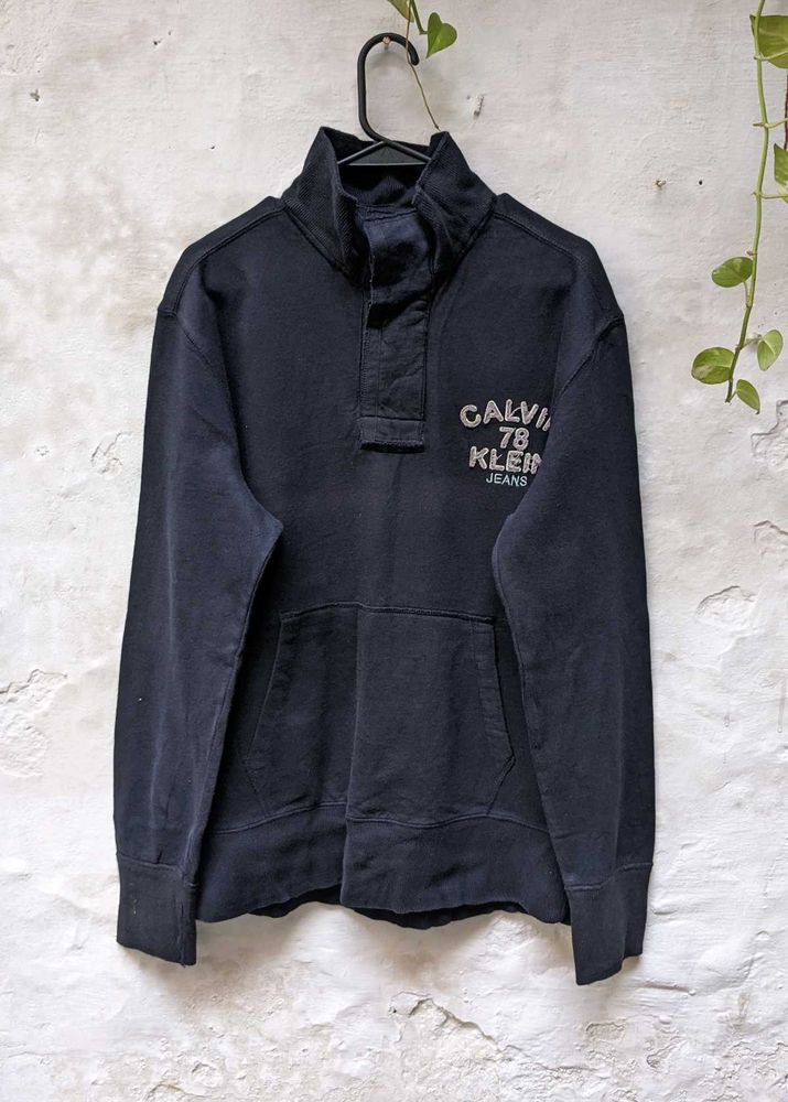 Calvin Klein Jeans Quarter-Button Sweatshirt