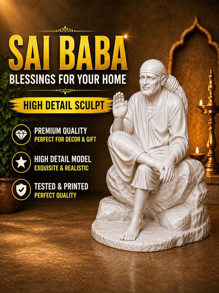Sai Baba Blessing Sculpture – 3D Print Model