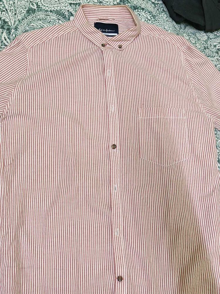 Men's Striped Button-Down Shirt