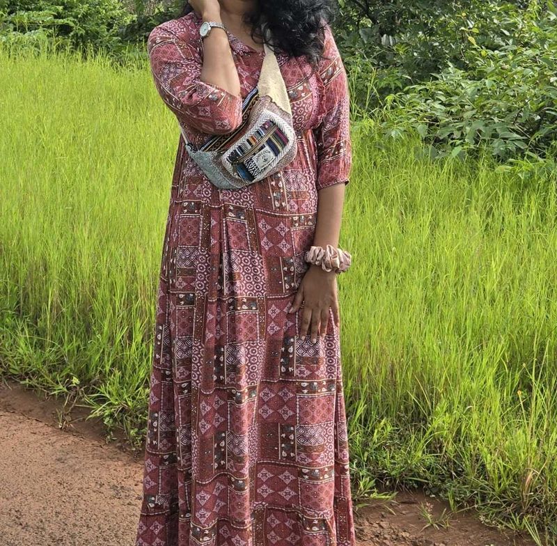 Pink maxi dress