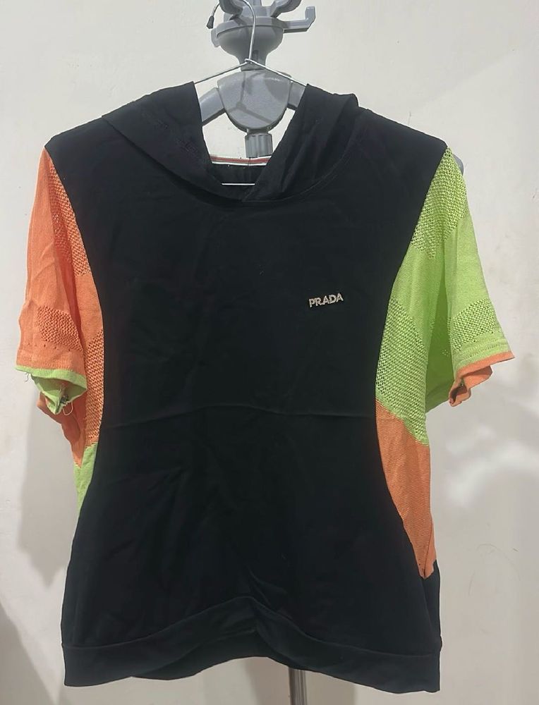Stylish Colorblock Hoodie Top