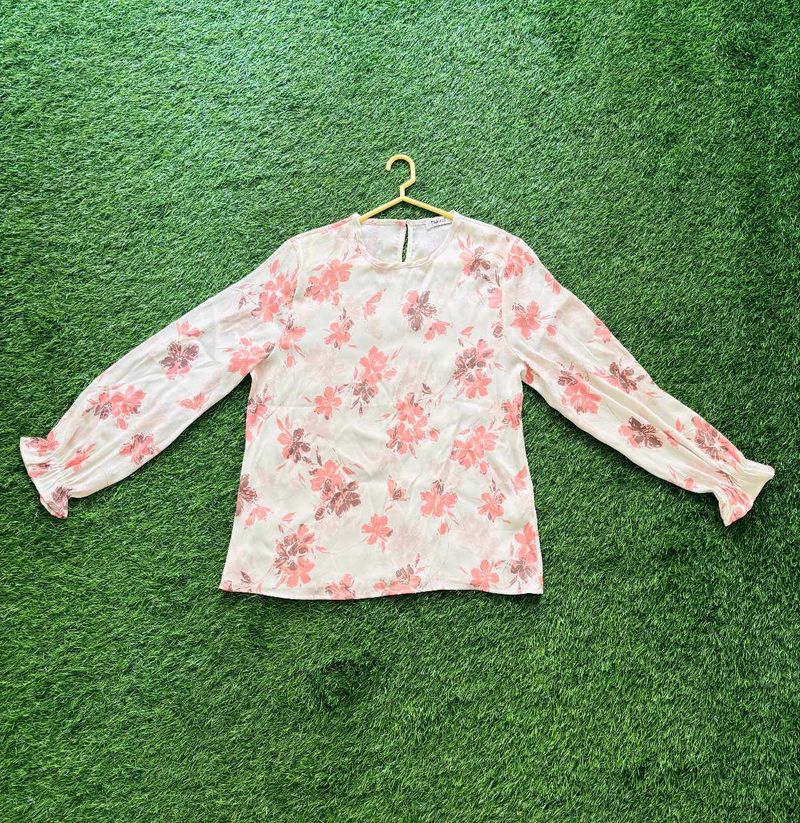 Floral Print Long Sleeve Top