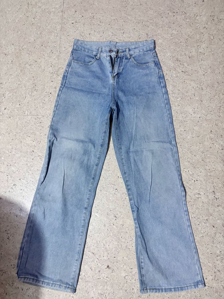 Light Wash Wide Leg Jeans