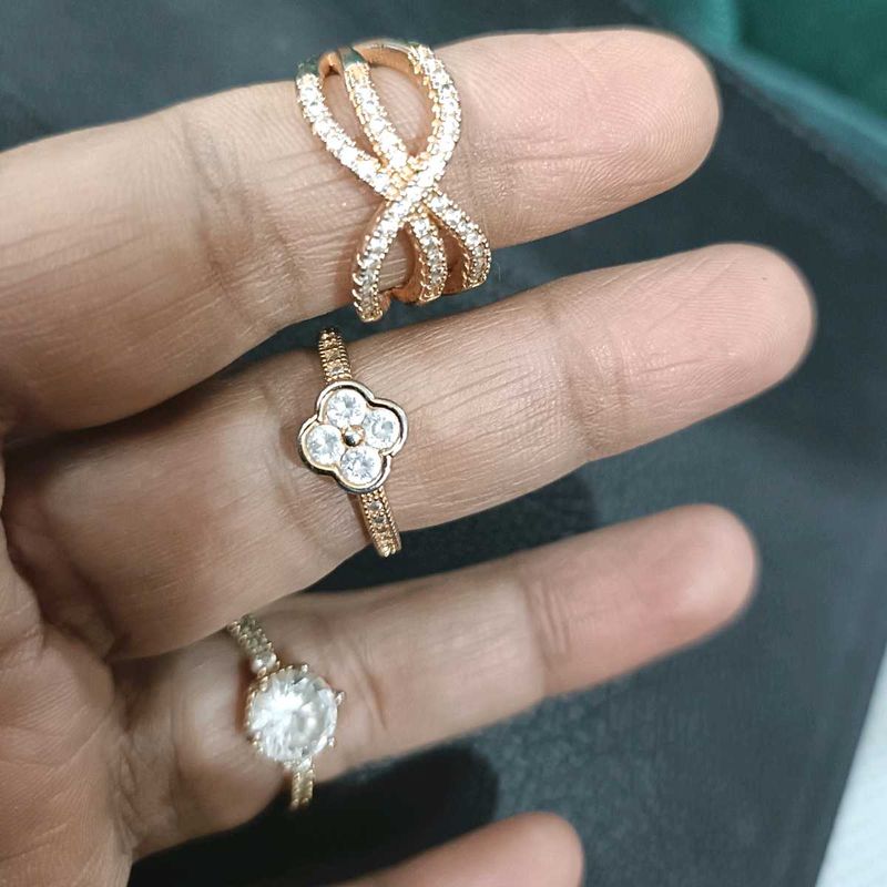 Gold Tone Ring Set