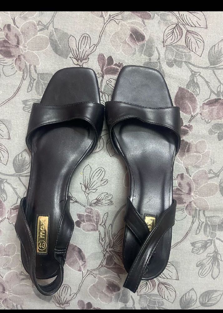 Black Open-Toe Slingback Heels