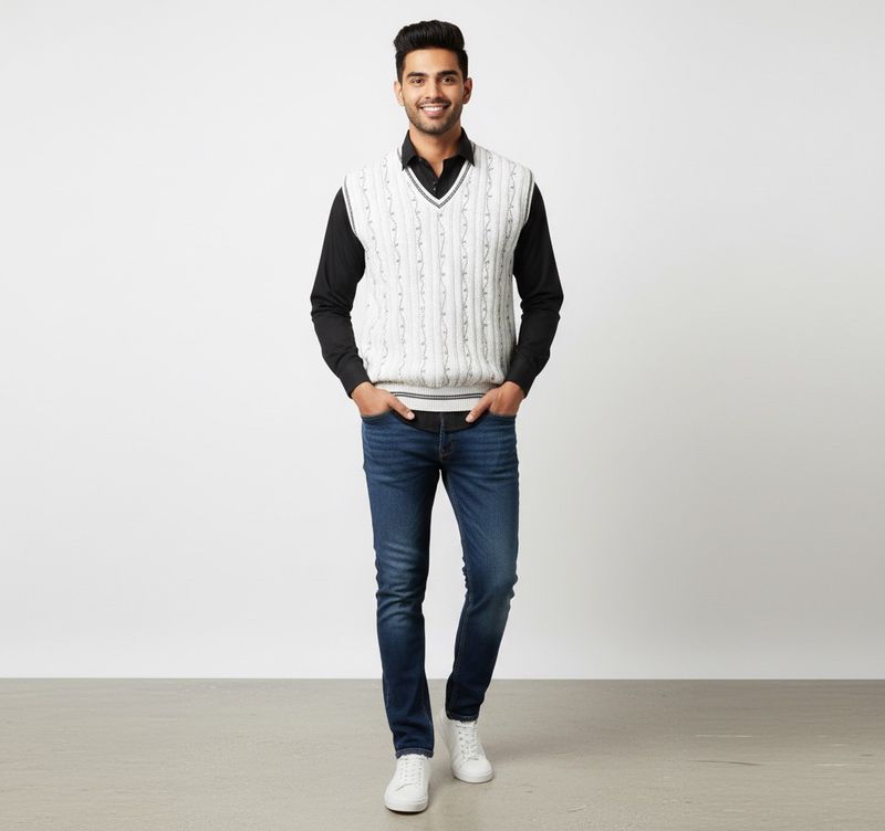 Vintage White Knit Sweater