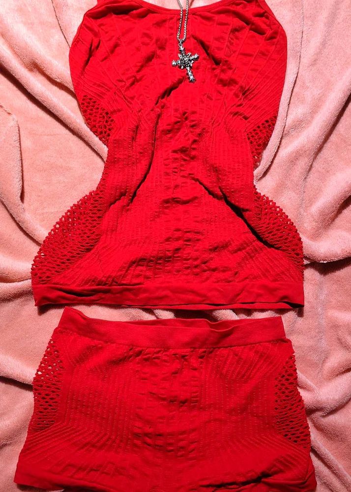 red bodycon
